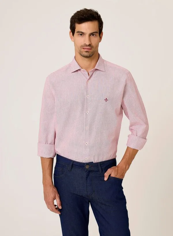 Camisa Comfort Fit Listrada Dudalina Masculina 2