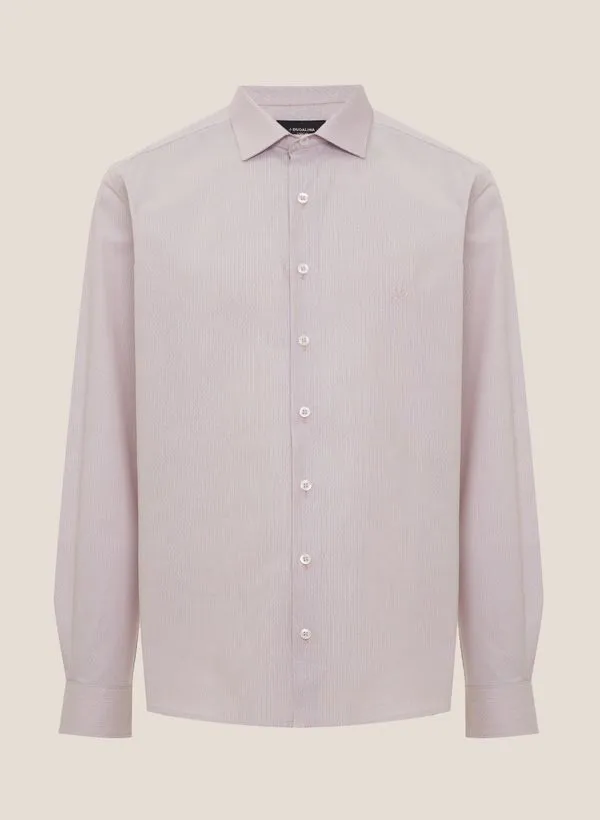 Camisa Slim Fit Maquinetada Listrada Dudalina Masculina 5