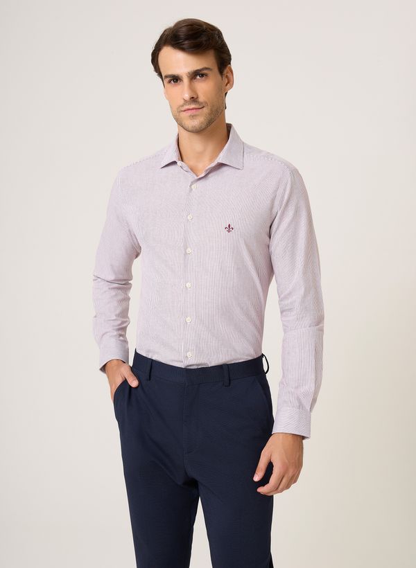 Camisa Slim Fit Listrada Dudalina Masculina 1
