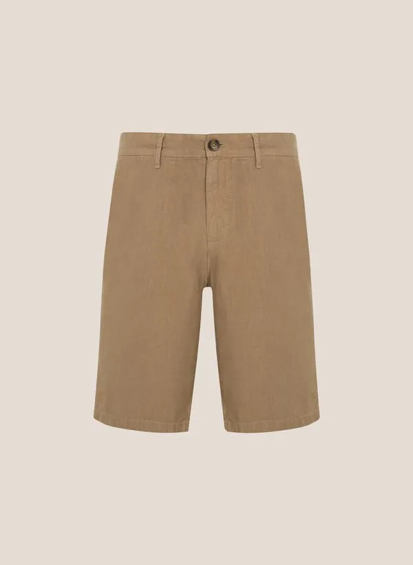 Bermuda Right Fit Puro Linho Dudalina Masculina 46