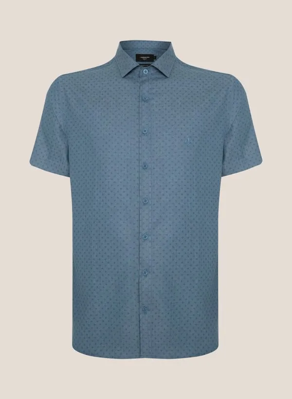 Camisa Slim Fit Mini Print Dudalina Masculina 4