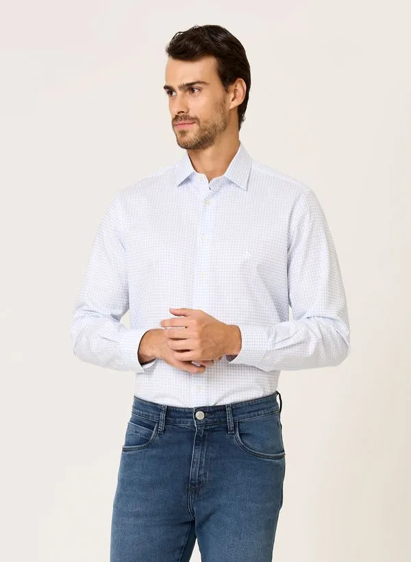 Camisa Slim Fit Luxury Pima Maquinetada Dudalina Masculina 44