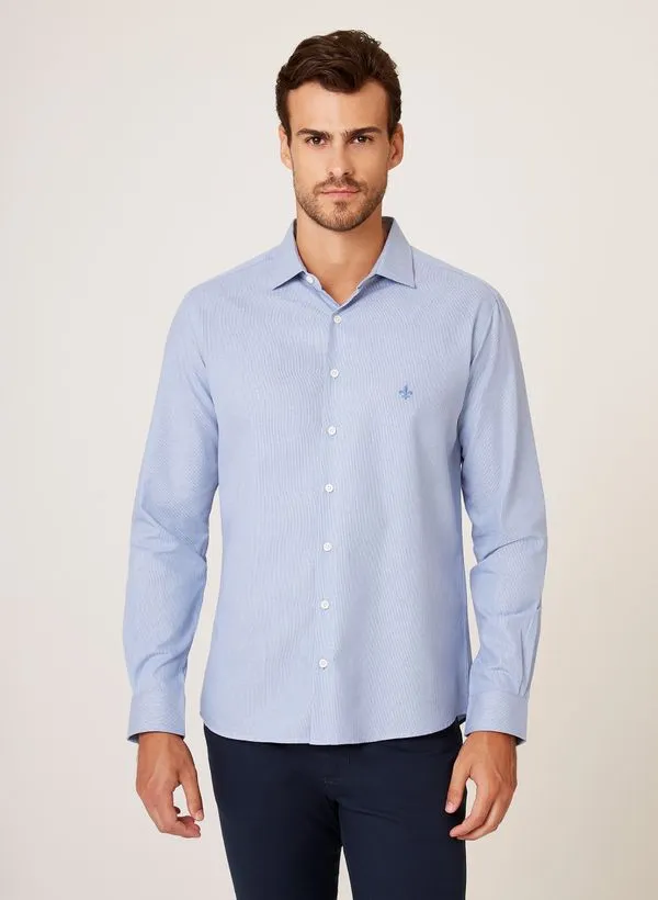 Camisa Slim Fit Listrada Dudalina Masculina 2