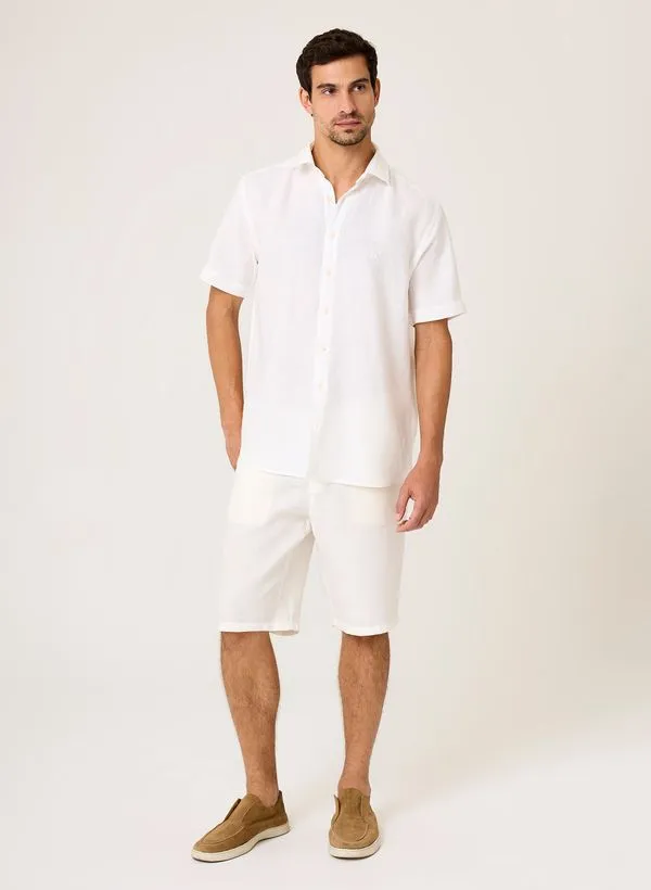 Bermuda Right Fit Linho Dudalina Masculina 50