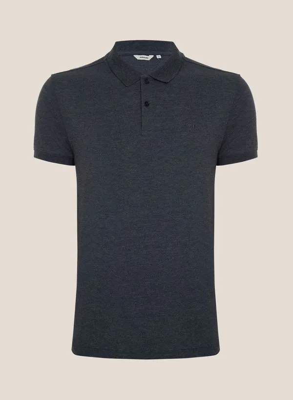 Polo Piquet Mescla Sobretinta Dudalina Masculina GG