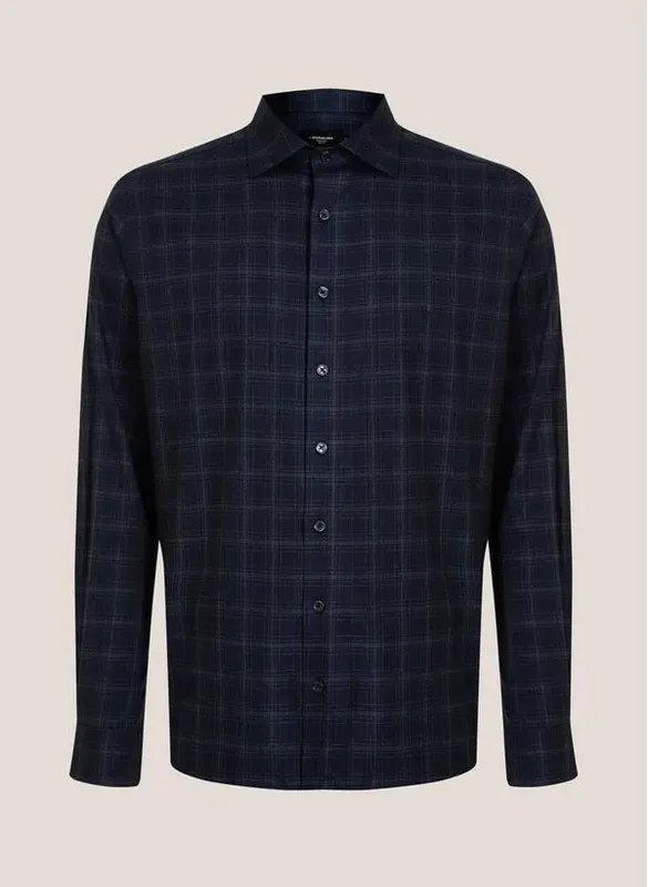 Camisa Slim Xadrez Mescla Dudalina Masculina 2