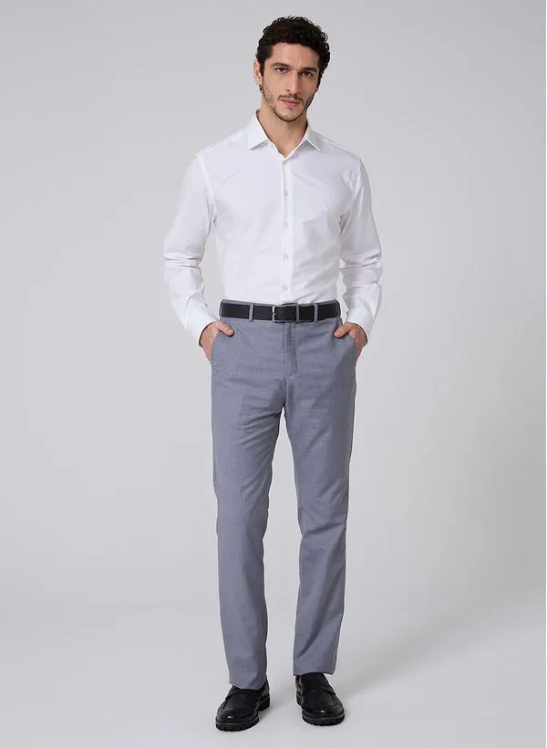 Calça Alfaiataria Cinza Dudalina Masculina 48