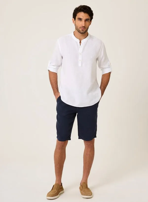 Bata Slim Linho Tinturada Dudalina Masculina 6