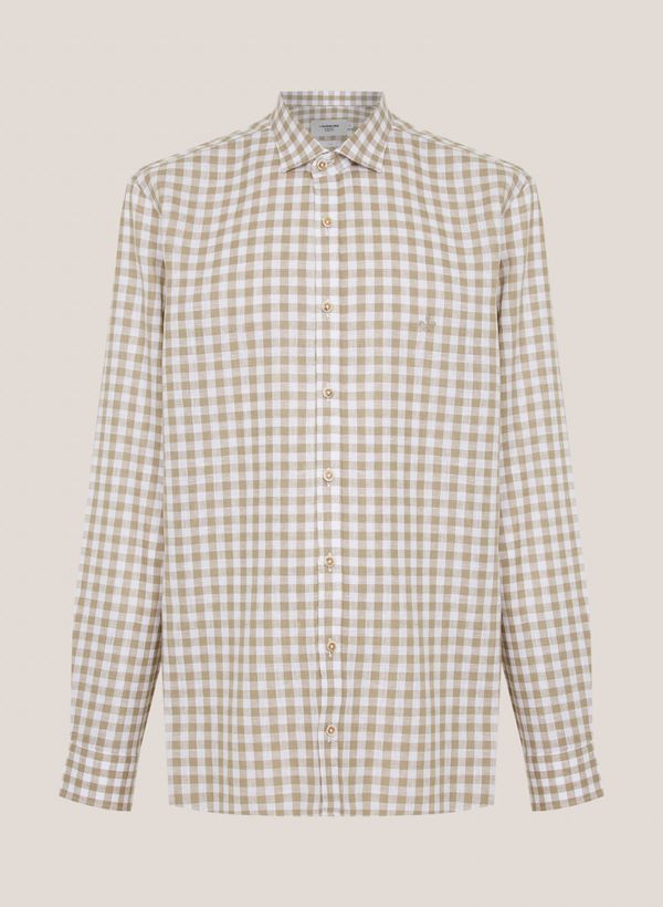 Camisa Comfort Fit Linenblend Dudalina Masculina 7