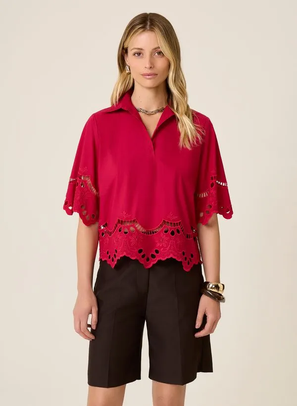 Camisa Bordada Milla Dudalina Feminina 42