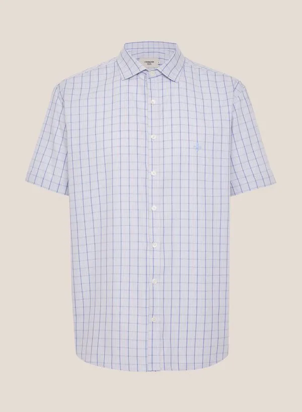 Camisa Comfort Fit Tricoline Xadrez Dudalina Masculina 6
