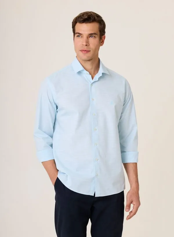 Camisa Slim Fit Slub Dudalina Masculina 1