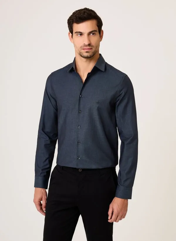 Camisa Milano Fit Changeant Dudalina Masculina 6