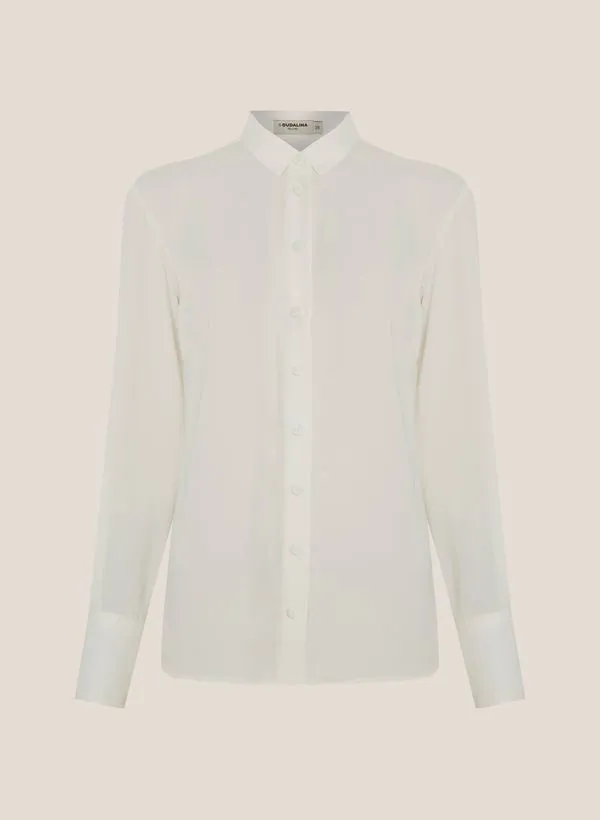 Camisa Relaxed Fit Cetim Dudalina Feminina 38