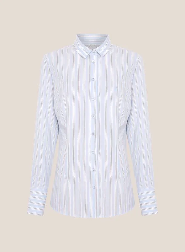 Camisa Slim Fit Listra Dudalina Feminina 38