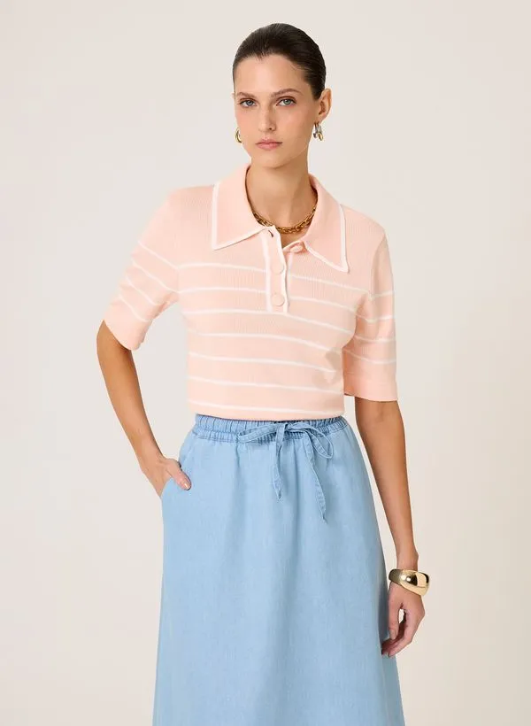 Polo Regular Fit Tricot Talita Dudalina Feminina M