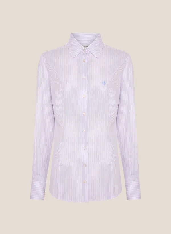 Camisa Slim Fit Listrada Dudalina Feminina 38