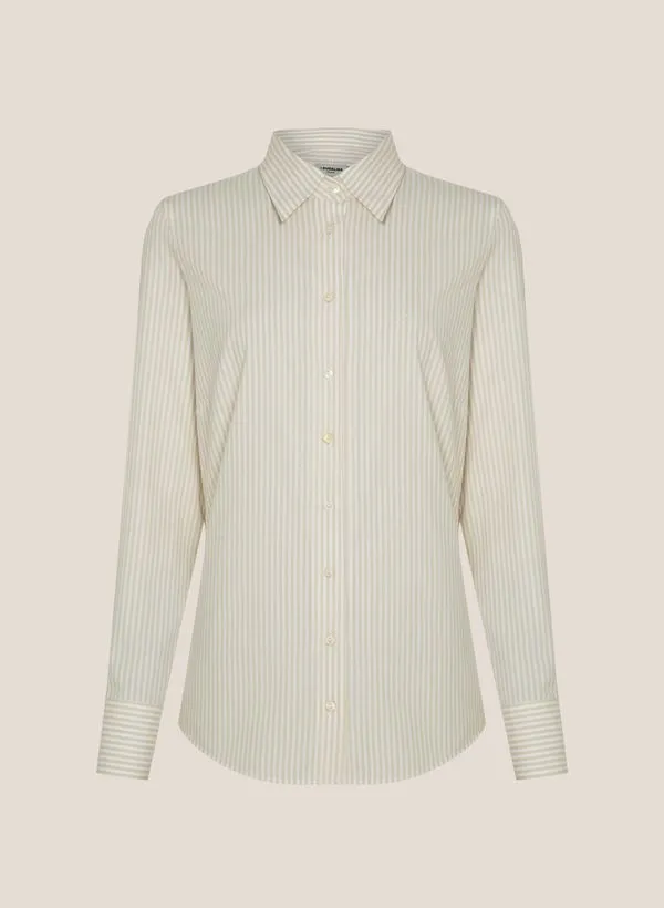Camisa Regular Fit Listrada Dudalina Feminina 46