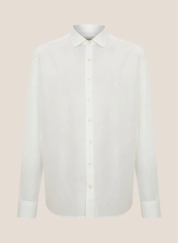 Camisa Slim Fit Linen Blend Dudalina Masculina 1