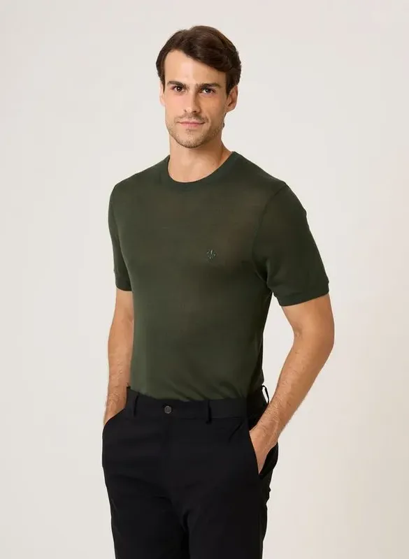 Camiseta Tricot Viscose Dudalina Masculina GG