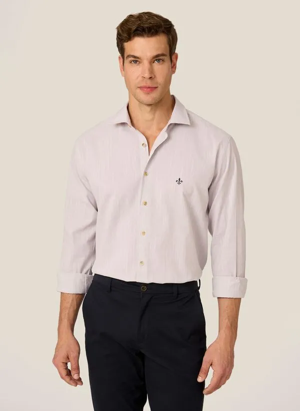 Camisa Comfort Fit Flame Liso Dudalina Masculina 8