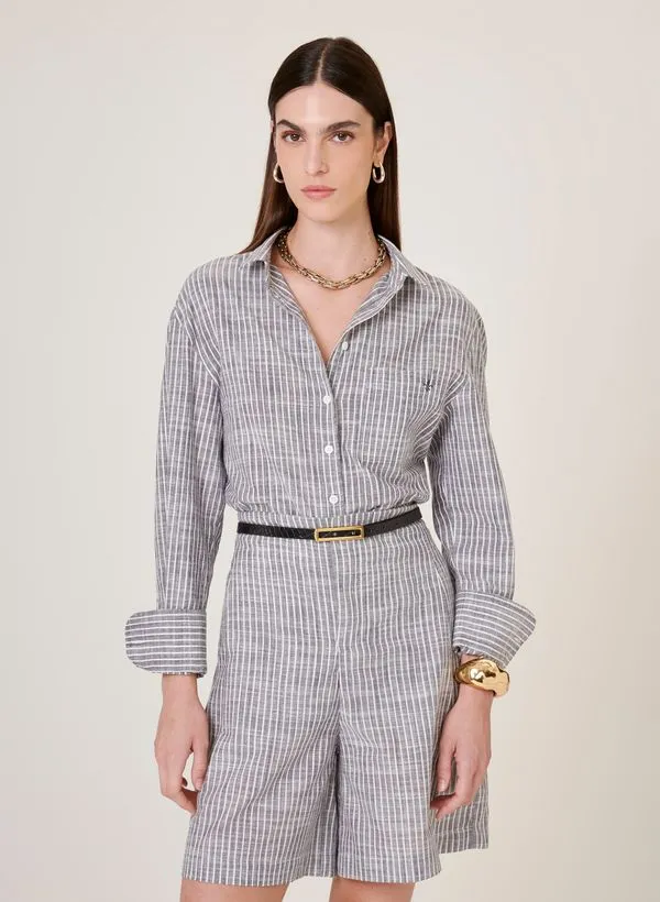 Camisa Special Fit Ampla Listrada Dudalina Feminina 36