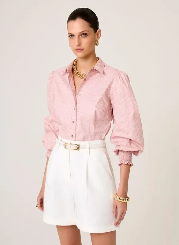 Camisa Slim Fit Estampa Floral Dudalina Feminina 36