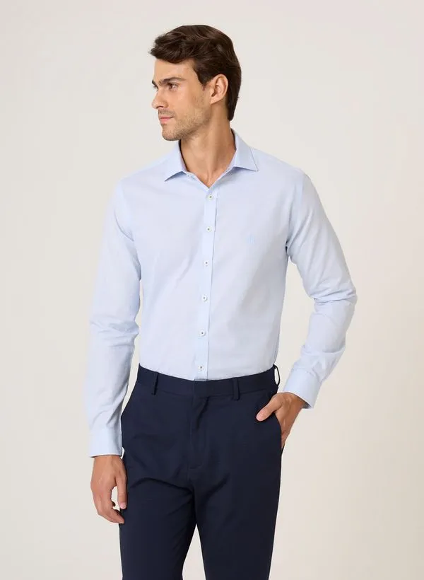 Camisa Slim Fit Falso Liso Dudalina Masculina 4
