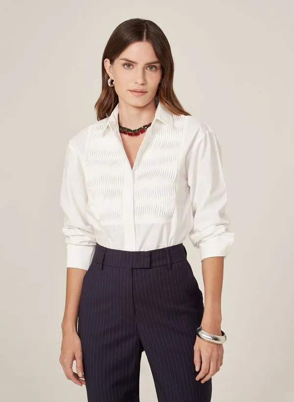 Camisa Regular Nervura Dudalina Feminina 42