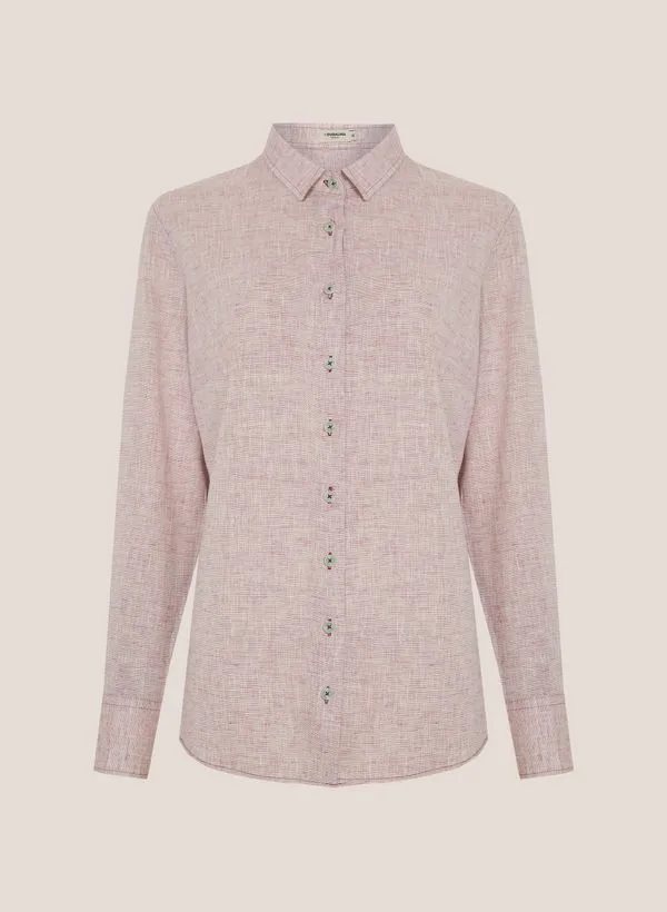 Camisa Regular Fit Linenblend Dudalina Feminina 40