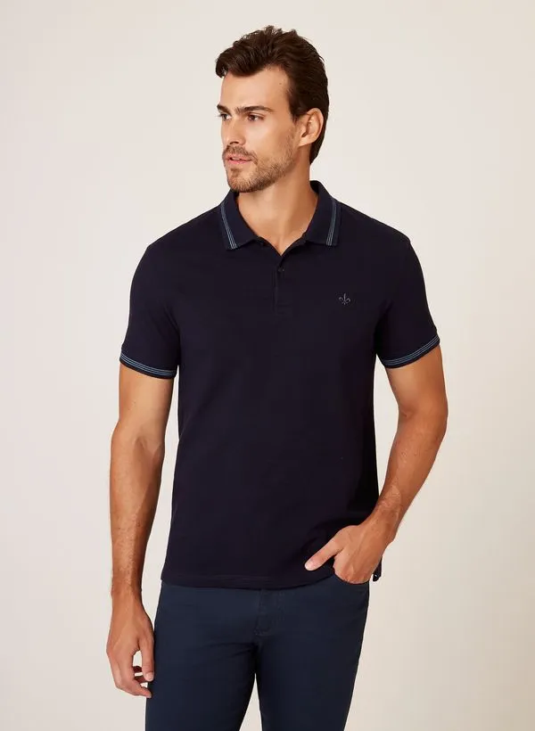 Polo Malha Favo Textura Dudalina Masculina M