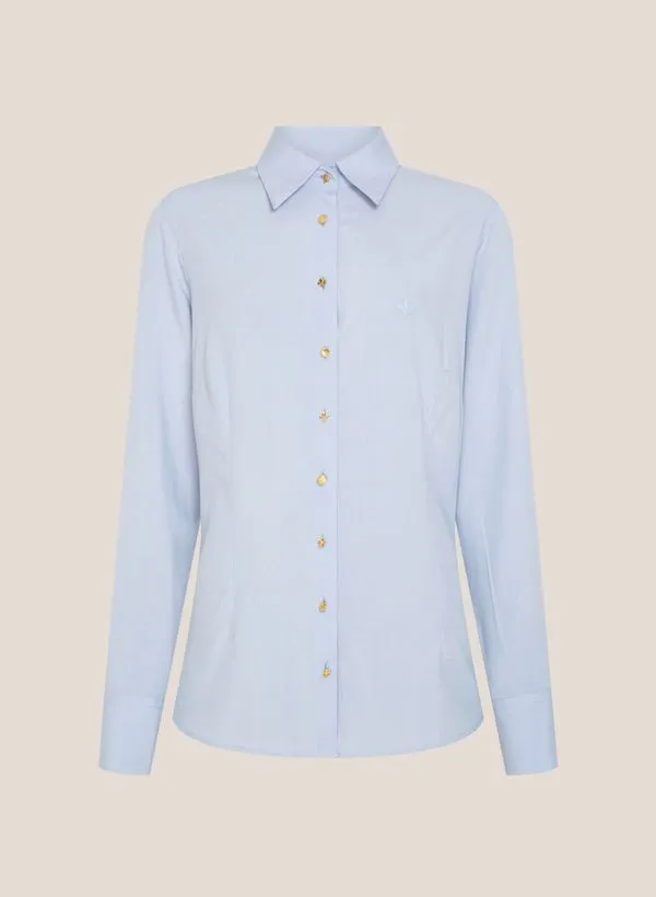 Camisa Slim Fit Mix Botões Dudalina Feminina 38