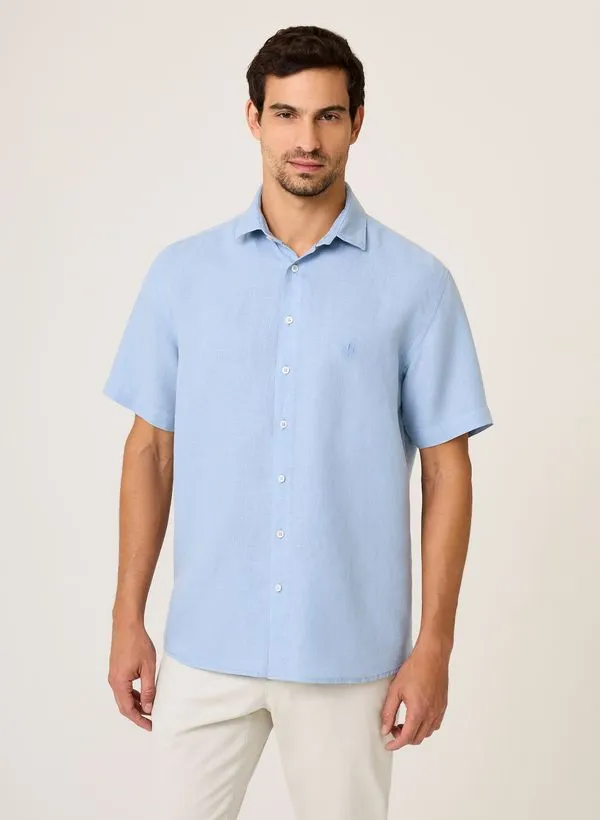 Camisa Comfort Fit Linho Tinto Dudalina Masculina 2
