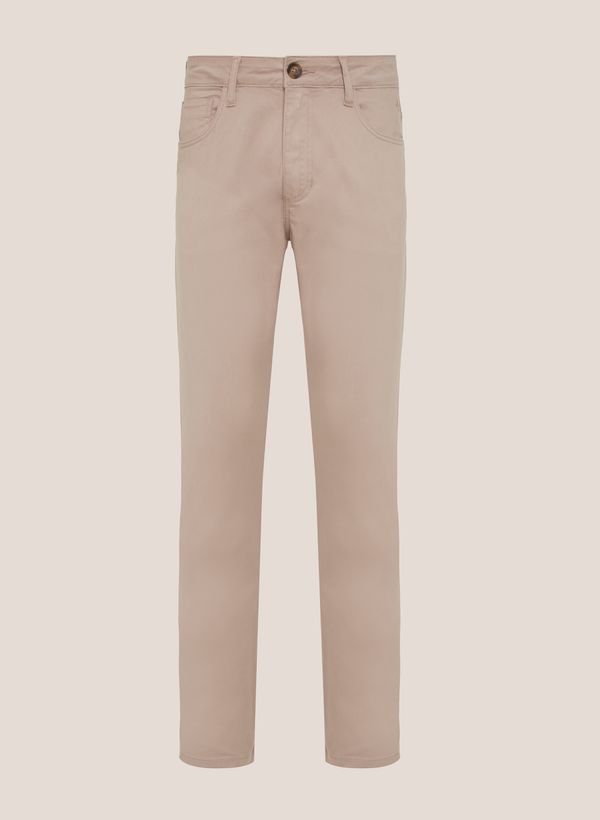 Calça Sarja Slim Fit Madison Bege Dudalina Masculina 50