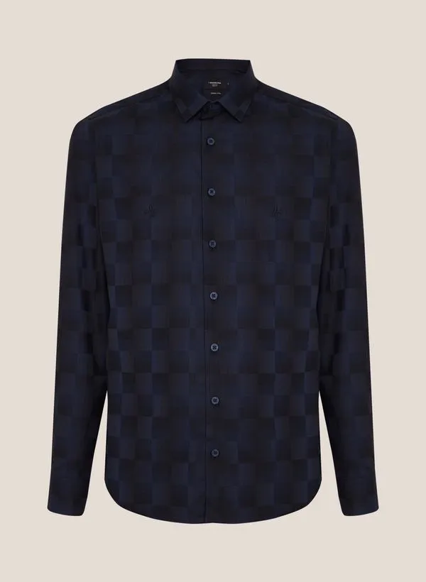 Camisa Milano Fit Maquinetada Dudalina Masculina 1