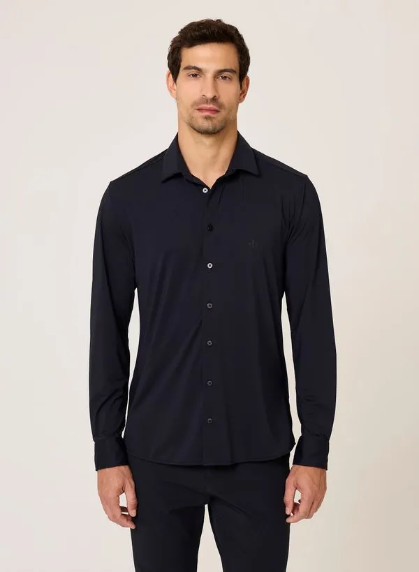 Camisa Slim Fit Maquinetado Performance Dudalina Masculina 42