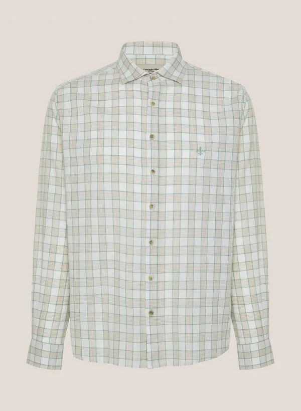 Camisa Slim Fit Linenblend Dudalina Masculina 4