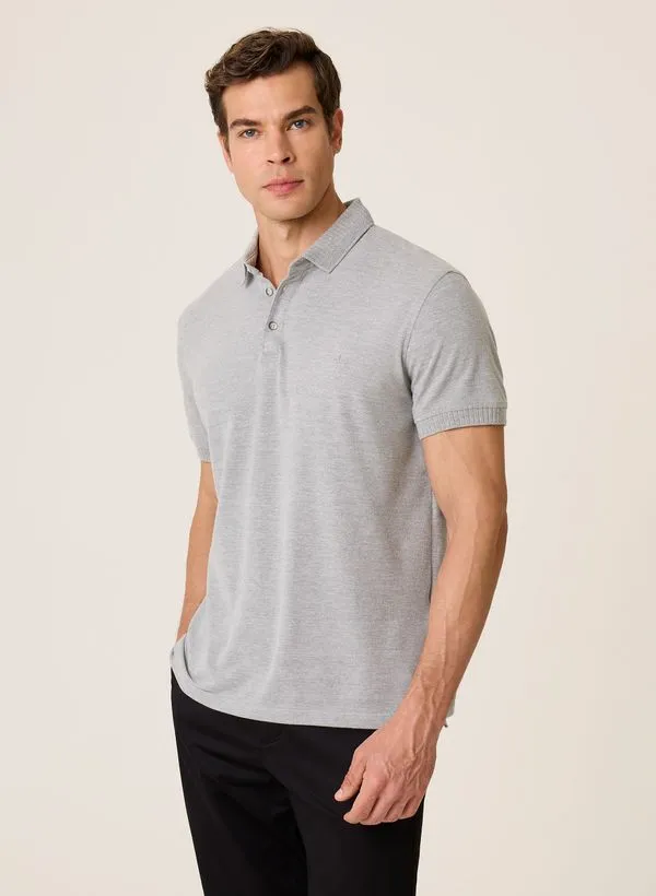 Polo Gola Piquet Textura Dudalina Masculina XGG