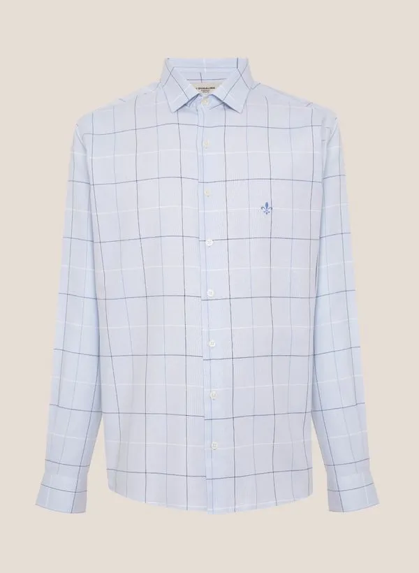 Camisa Slim Fit Oxford Maxi Xadrez Dudalina Masculina 3