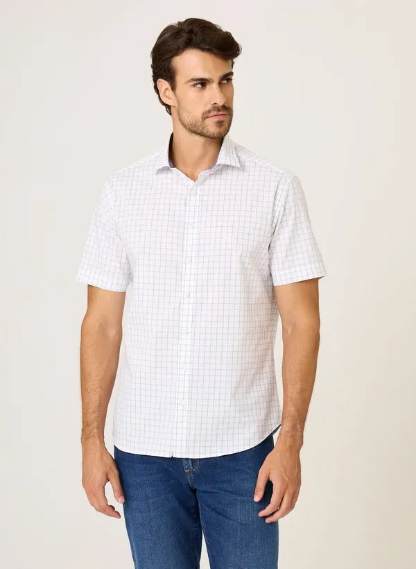 Camisa Slim Fit Tricoline Xadrez Dudalina Masculina 1