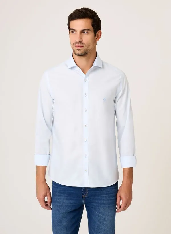 Camisa Slim Fit Tricoline Lis Dudalina Masculina 4