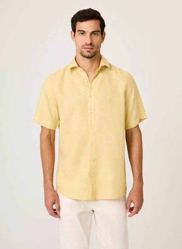 Camisa Comfort Fit Linho Tinto Dudalina Masculina 2