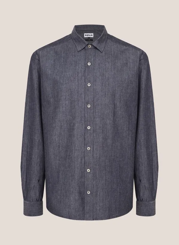 Camisa Jeans Slim Fit Dudalina Masculina 4