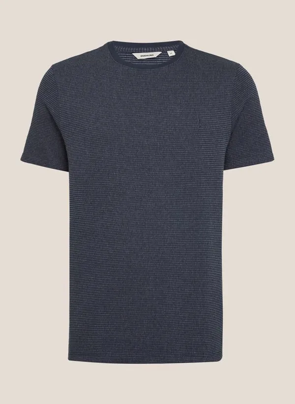 Camiseta Regular Fit Jacquard Listras Dudalina Masculina GG