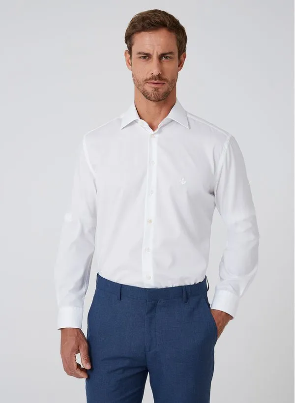 Camisa Comfort Fit Wrinkle Free Maquinetada Dudalina Masculina 48