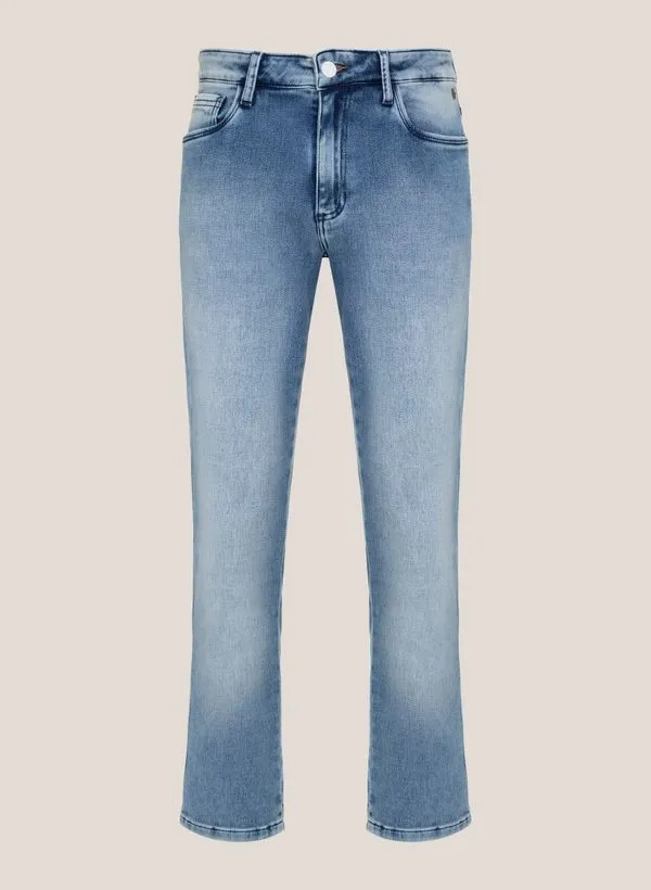 Calça Jeans Slim Fit Moletom Lavado Dudalina Masculina 50