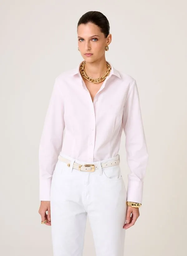 Camisa Slim Fit Listrada Dudalina Feminina 40