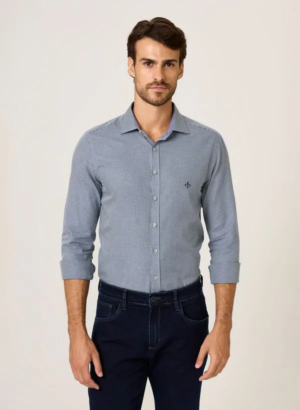 Camisa Milano Fit Micro Vichy Dudalina Masculina 2