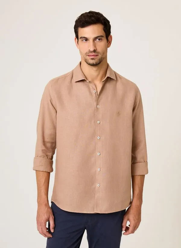 Camisa Slim Fit Linho Dudalina Masculina 6
