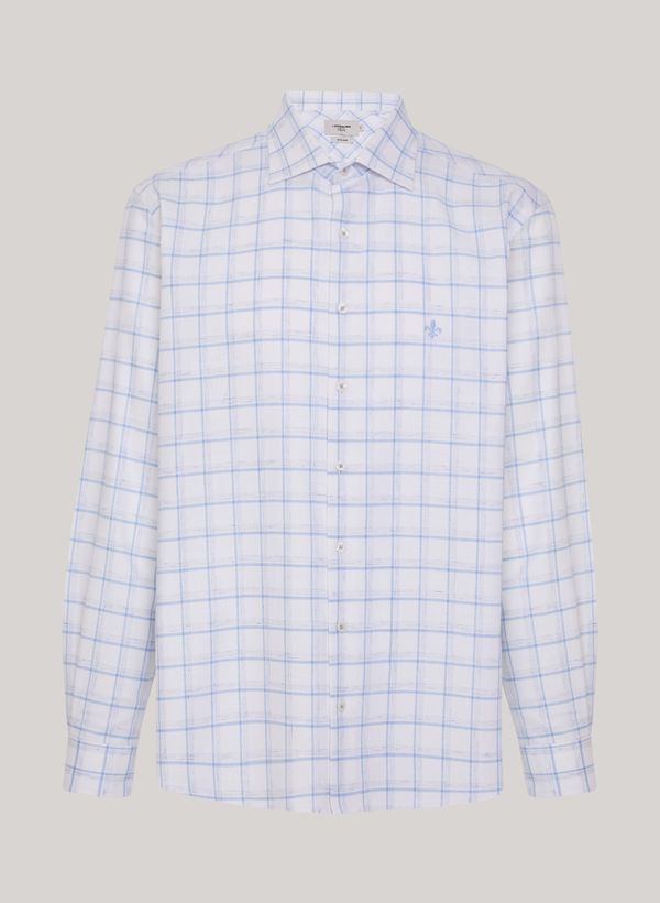 Camisa Comfort Fit Xadrez Textura Dudalina Masculina 6